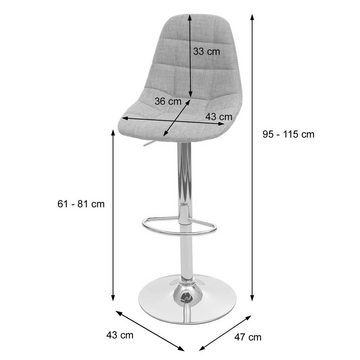 MCW Polsterhocker MCW-A67-2-V (Set, 2er), Stufenlos höhenverstellbar, Um 360° drehbar