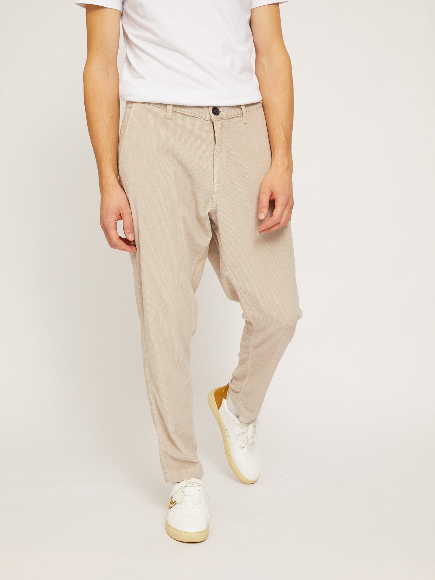 MAZINE Chino Newton greige Cordhose gerippt Pants