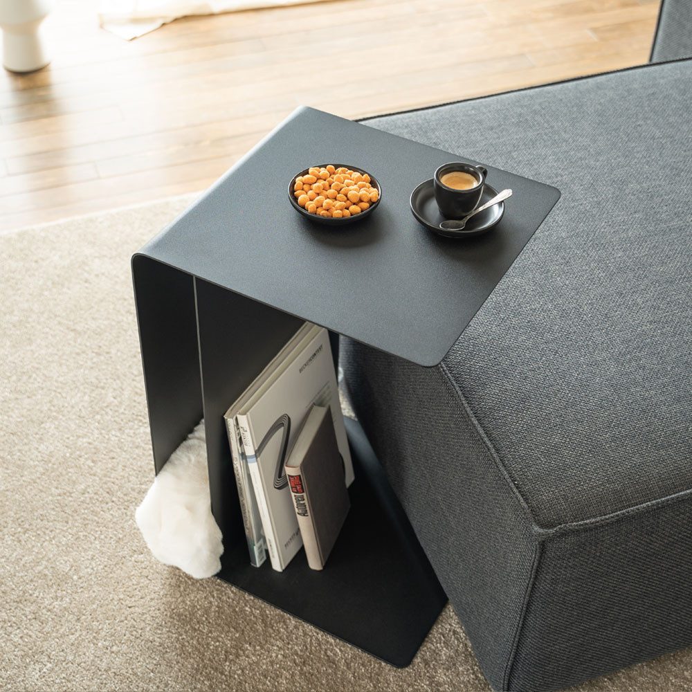 HOME DELUXE Beistelltisch Beistelltisch ZIMA – Made in Germany (4 Aufstellmöglichkeiten - 360° Drehbar), Couchtisch, Sofatisch – Bild 3 von 5