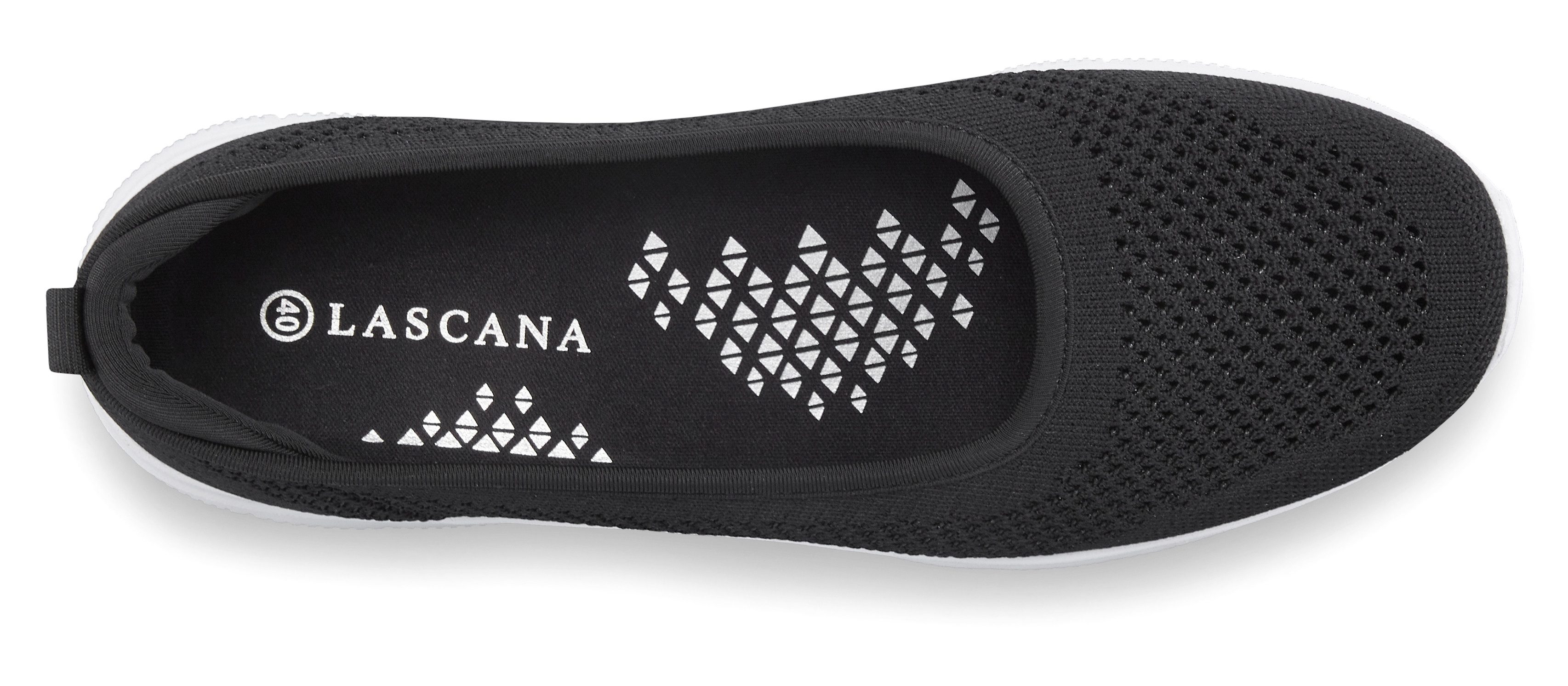 LASCANA Halbschuh, Slip-On-Sneaker, Sneaker Ballerinas zum Reinschlüpfen VEGAN