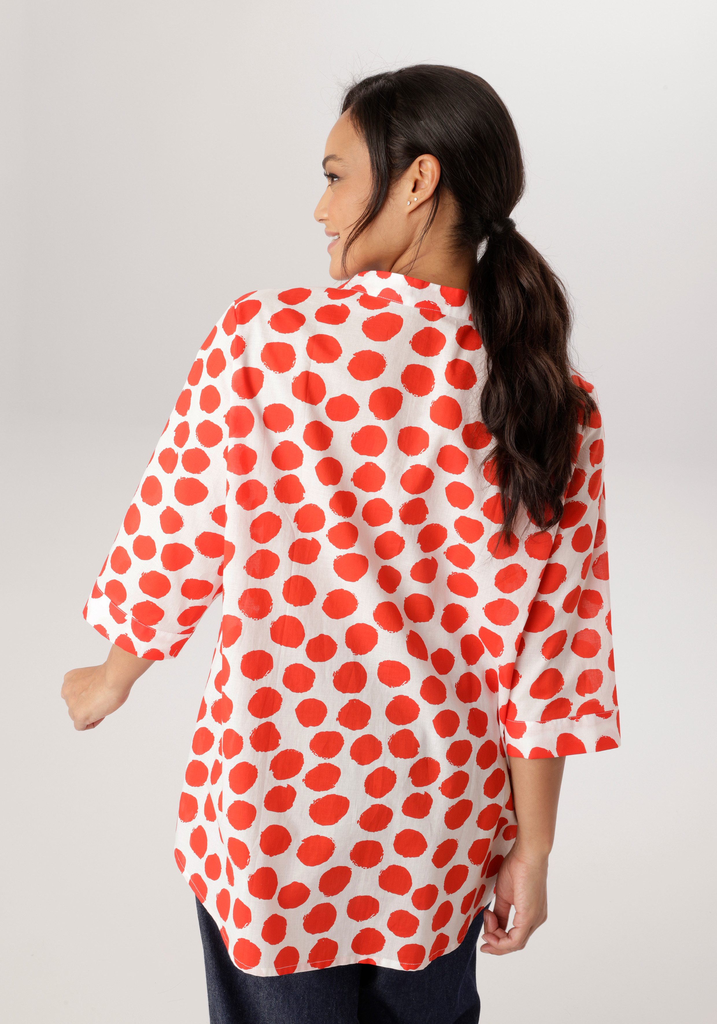Aniston PLUS Longbluse in Pünktchendessin - NEUE KOLLEKTION günstig online kaufen