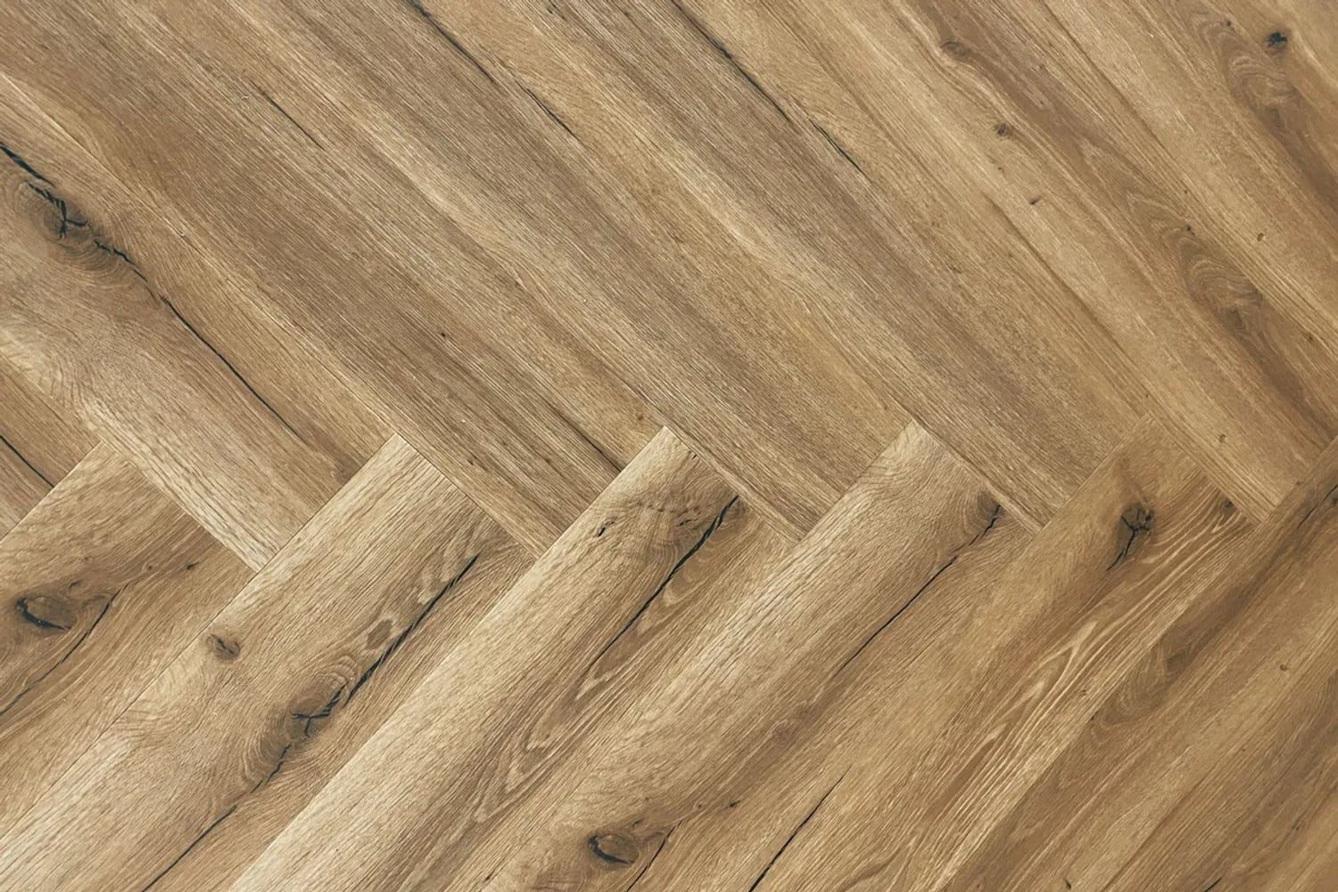 DielenDealer Vinylboden Musterstück Klick-Vinyl Rigid Valencia Fischgrät (ca. 19 × 28 cm)