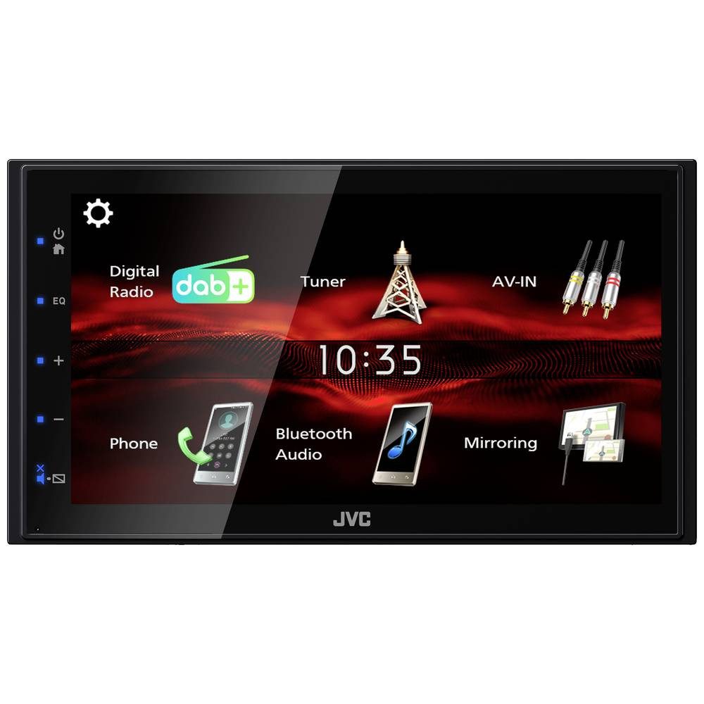 JVC 17.3 cm (6.8) WVGA-Doppel-DIN-Monitor Autoradio (Bluetooth®-Freisprecheinrichtung, DAB+ Tuner)