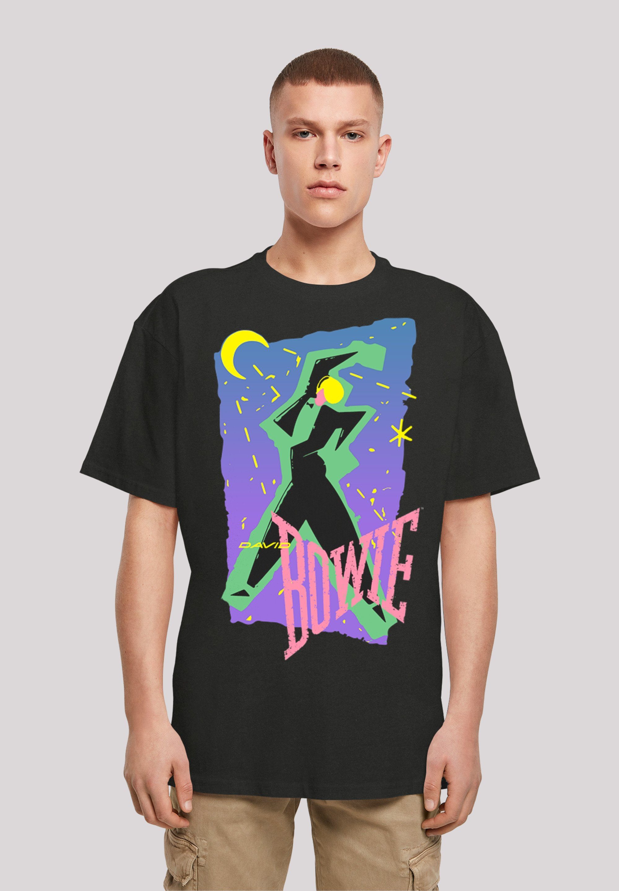 F4NT4STIC T-Shirt David Bowie Rock Print Moonlight Dance Band Music