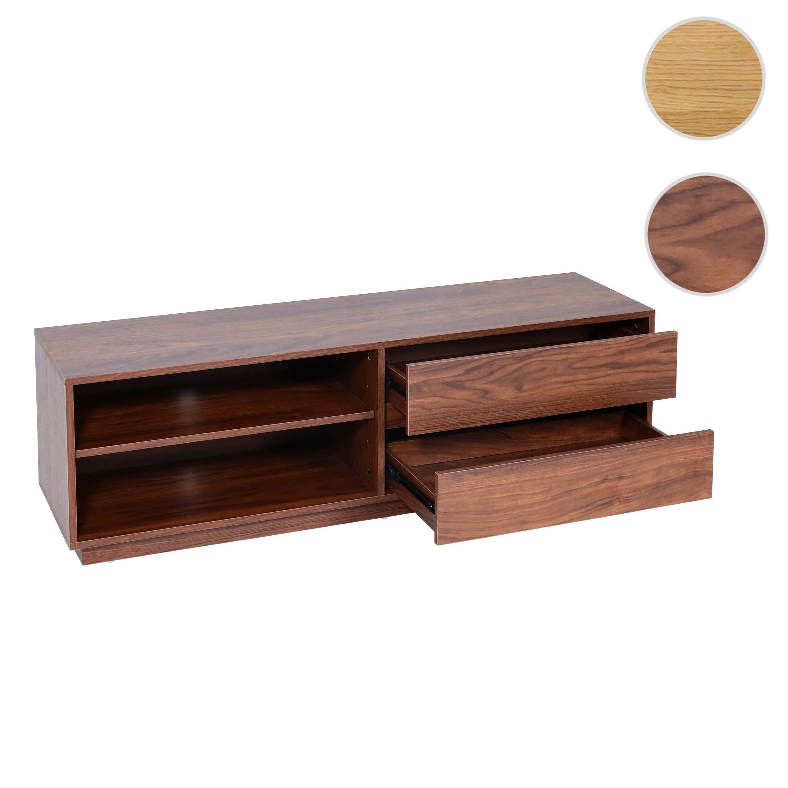 MCW TV-Rack MCW-J78-TV, 2 Schubladen und 2 Ablagefächer, Kratzfeste Beschichtung