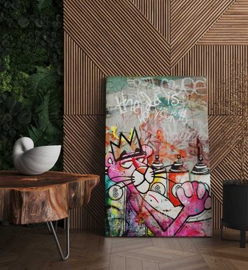 Mister-Kreativ XXL-Wandbild Graffiti Chill Panther - Premium Wandbild, Viele Größen + Materialien, Poster + Leinwand + Acrylglas