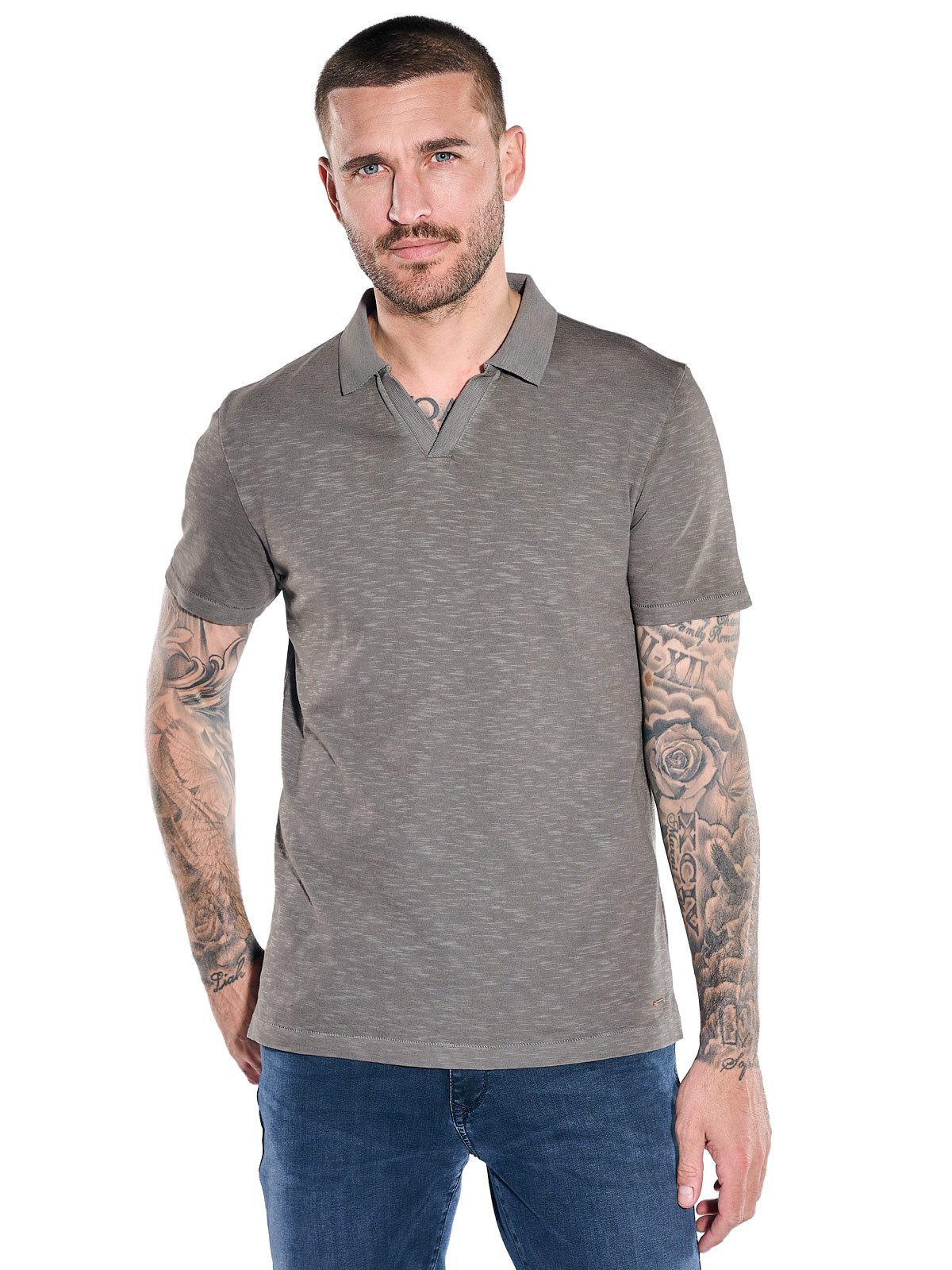 Poloshirt Herren Poloshirt, Dunkelbraun