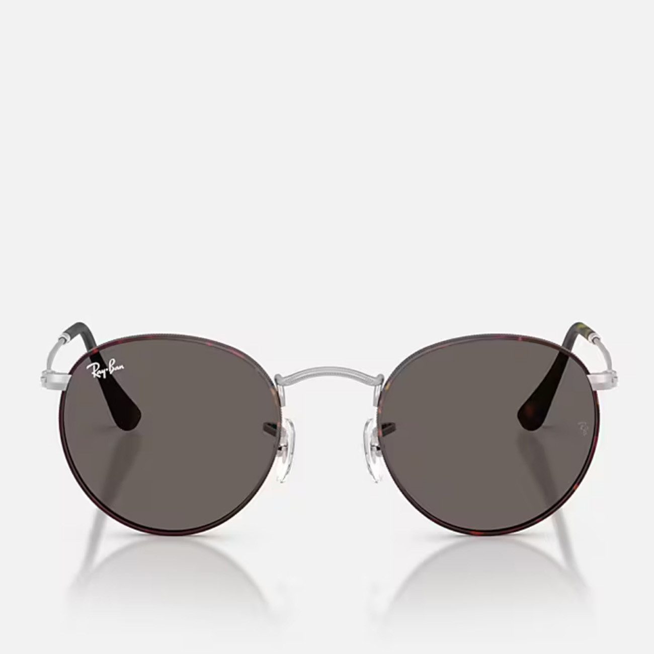 Ray-Ban Sonnenbrille Ray-Ban Round Metal Matt Havana Matt Silber Dark Grey günstig online kaufen