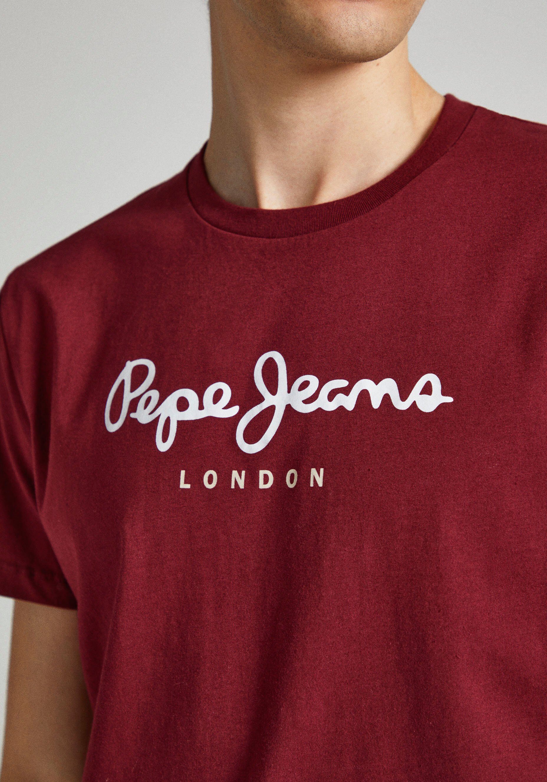 EGGO Jeans Print-Shirt burgundy Pepe