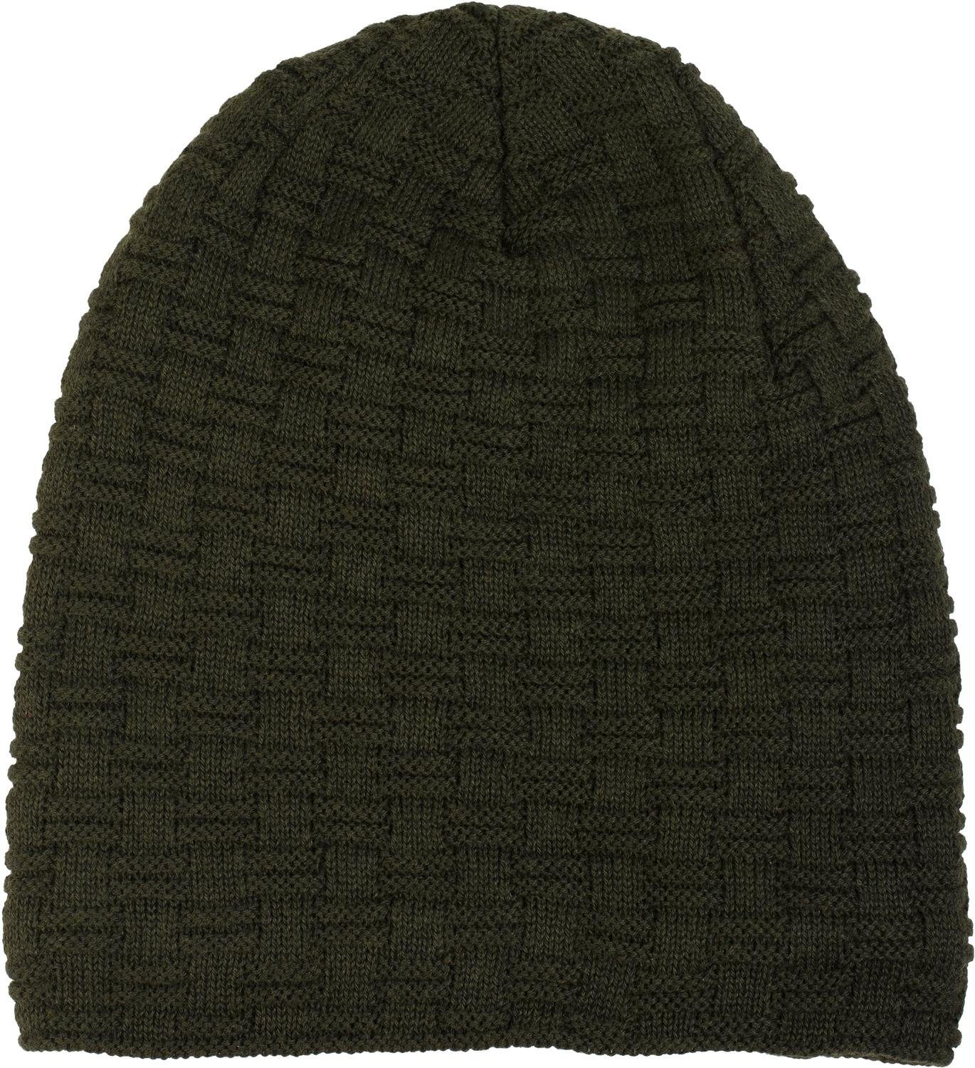 styleBREAKER Strickmütze Feinstrick Beanie mit Flecht günstig online kaufen