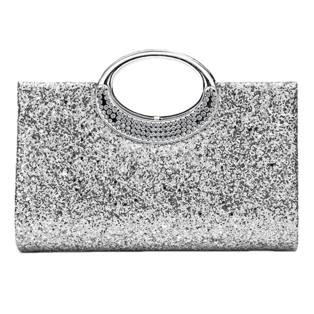 FOUORTUNATE-BEE Abendtasche Damen Clutch mit Pailletten, Abendtasche, abnehmbare Kette, Party, Handtasche für Hochzeit, Abend, Ball, elegante Abendhandtasche