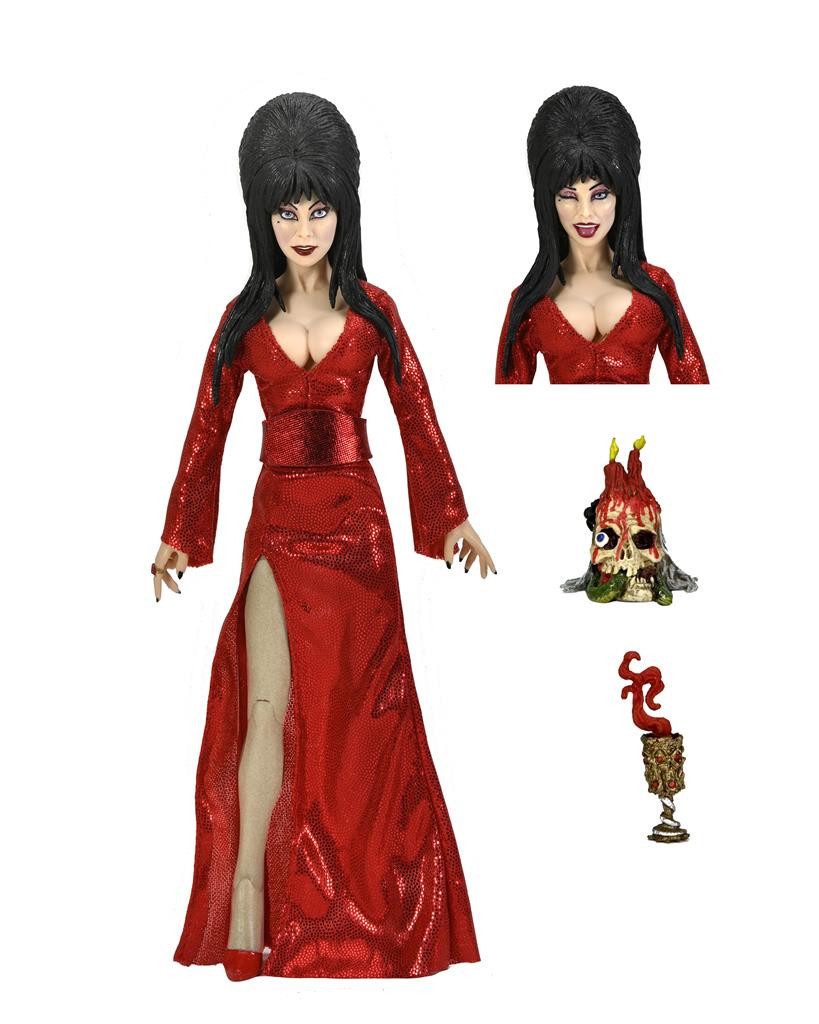 NECA Actionfigur Elvira, Mistress of the Dark Clothed Red, Fright, and Boo 20 cm