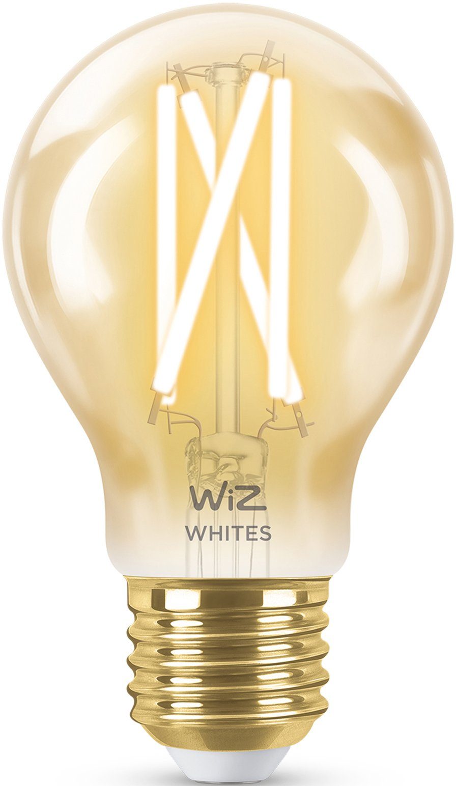 Filament Warmweiß, Vintage-Design Wiz Amber 50W E27, Tunable St., WiZ 1 White LED klassisches für Lampen E27 Einzelpack, Filament Standardform LED-Filament