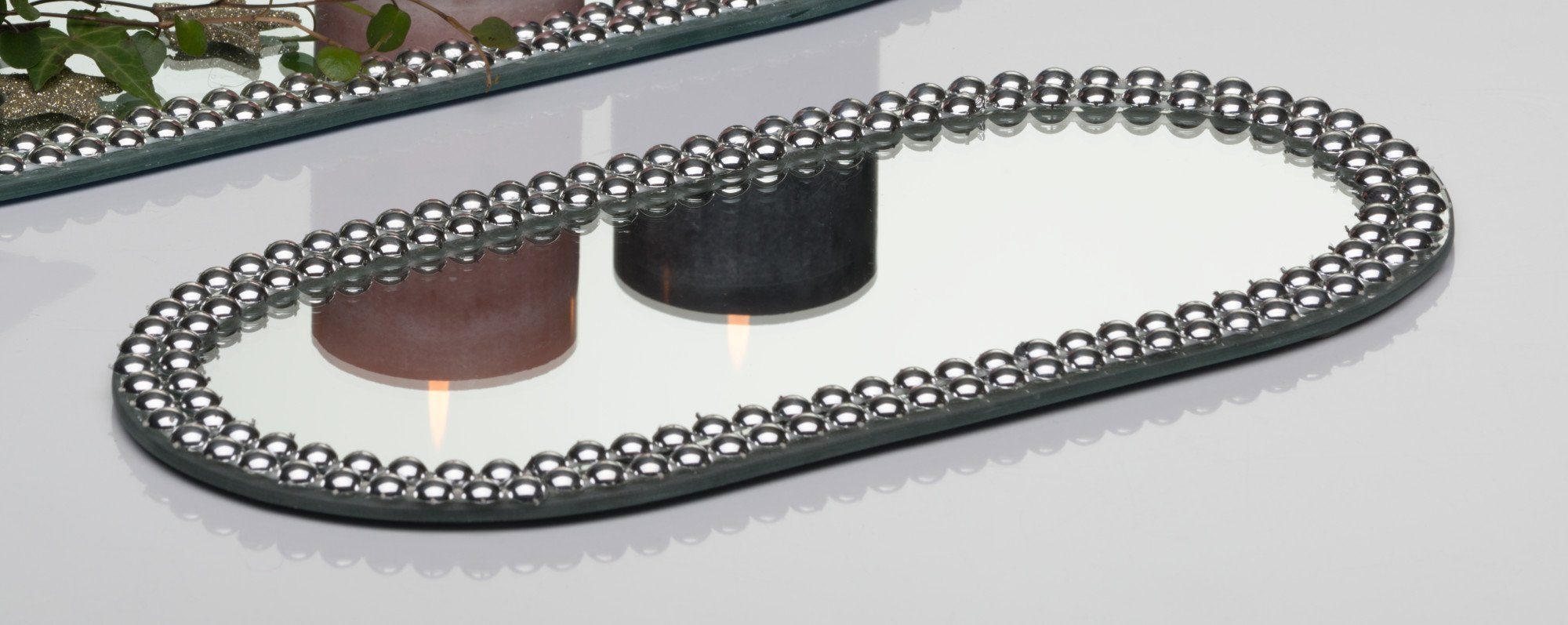 Sandra Rich Kerzentablett GLORY - mirror plate - oval günstig online kaufen