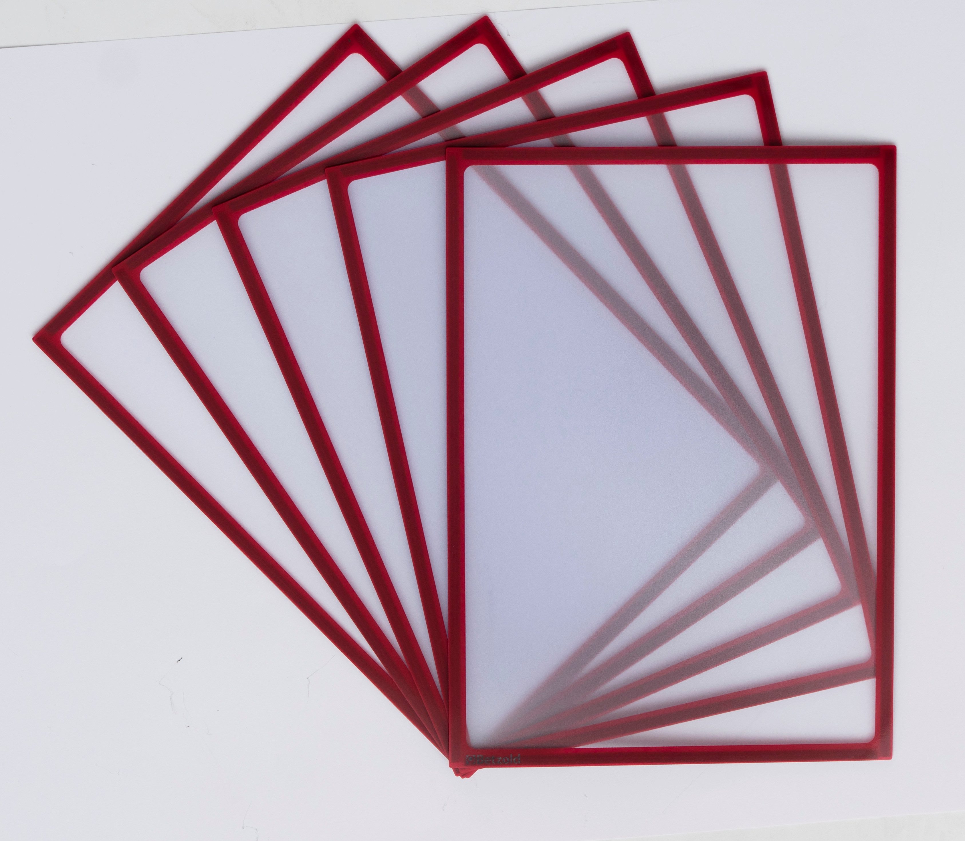 Betzold Dokumententasche Magnetische Infotaschen im 5er-Set, DIN A4 – für Aushänge