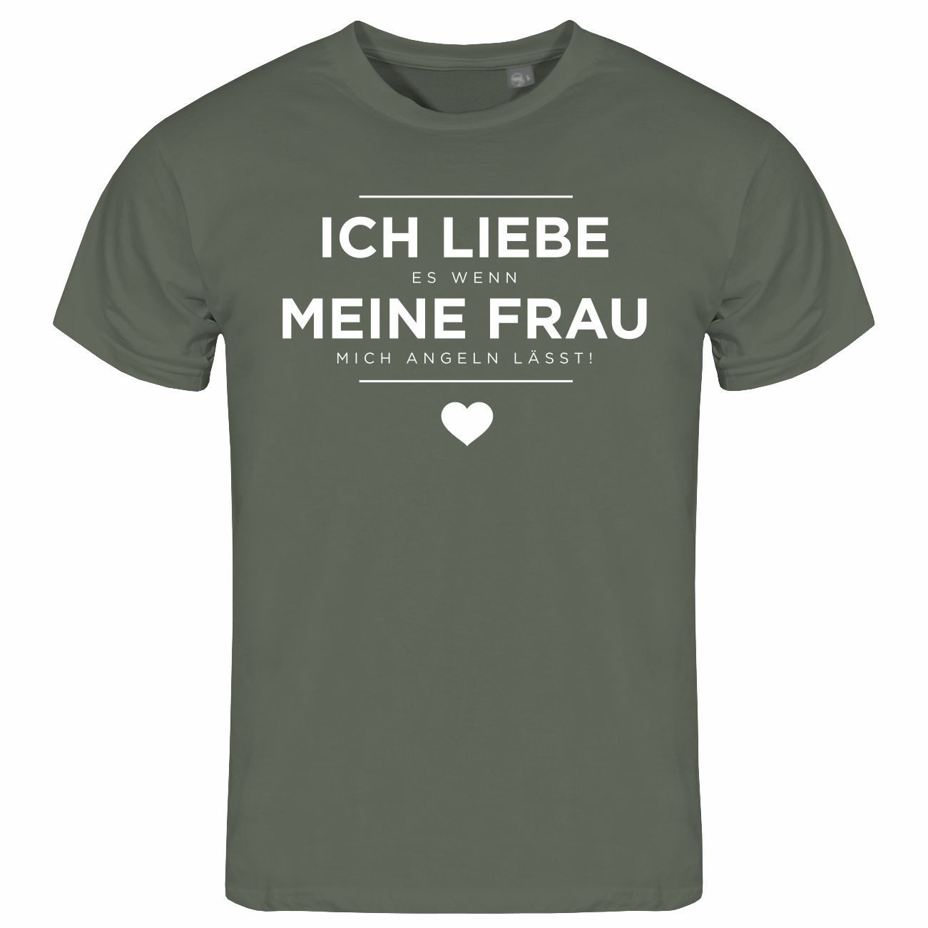Print-Shirt Herren T-Shirt Ich liebe es wenn meine Frau mich angeln lässt