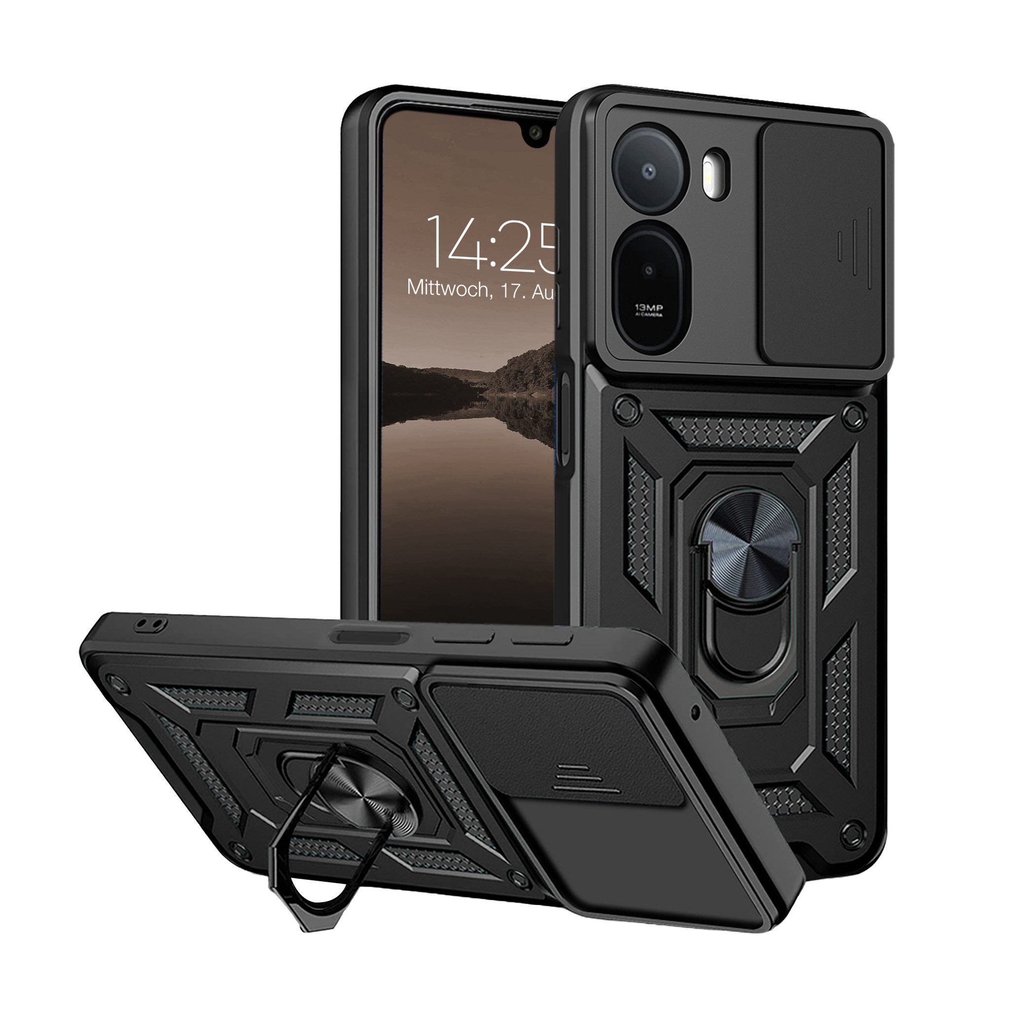 Tec-Expert Handyhülle Outdoor Cover Hülle für Xiaomi Redmi A7 Pro 6.9 Zoll, 6.9, Premium Hülle mit Kameraschutz aus verstärktem Polycarbonat
