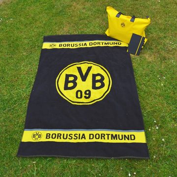 BVB Badetuch BVB-Badetuch Emblem 100x150 cm, Baumwolle (Packung, 1-St), mit Schlaufe