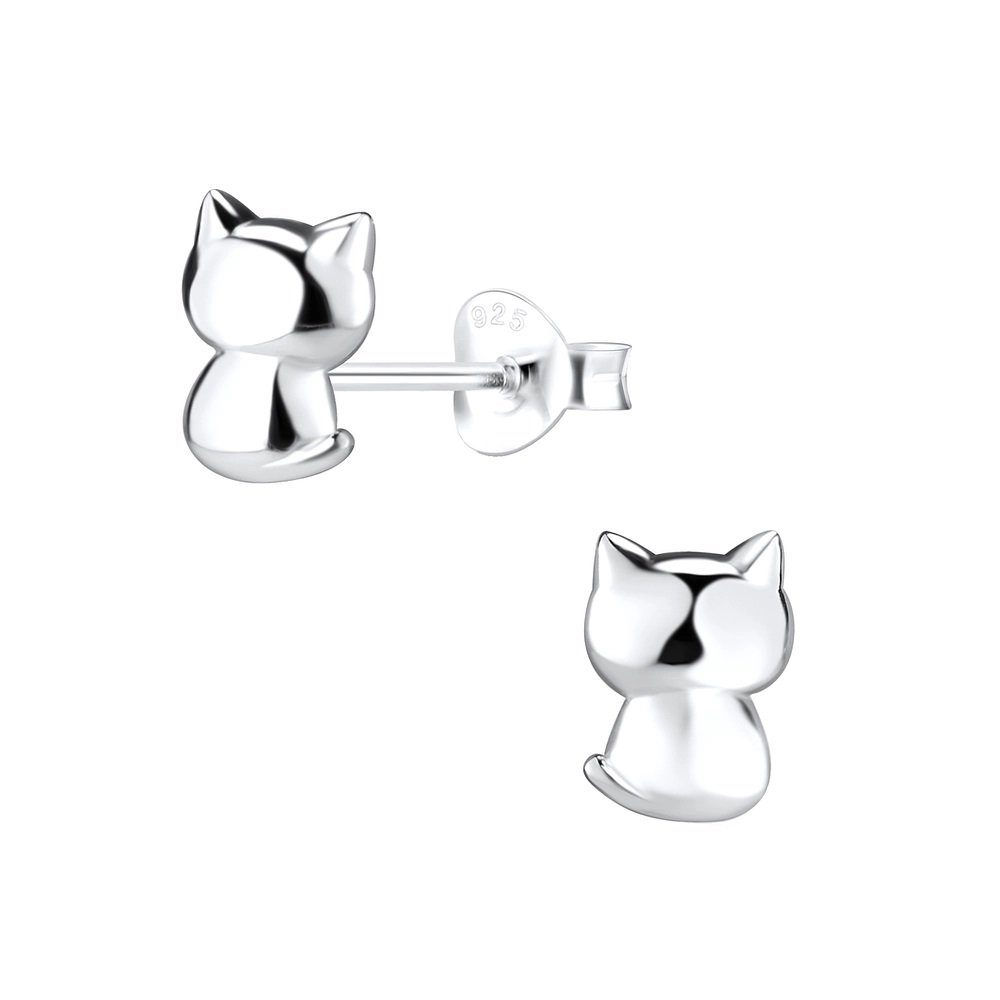 ALEXANDER YORK Ohrstecker Silber Paar Sterling 925 KATZE, 2-tlg