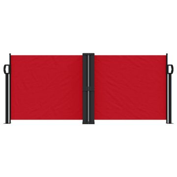 vidaXL Seitenmarkise Seitenmarkise Ausziehbar Rot 100x1000 cm Windschutz Seitenrollo