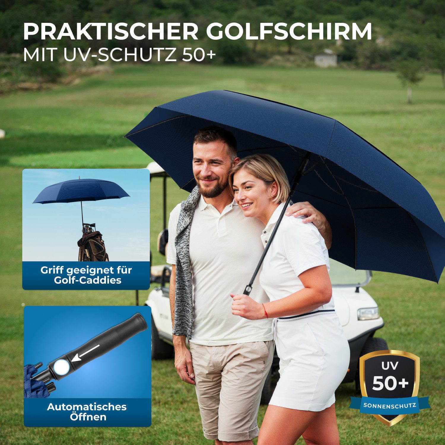 Styngard Golfregenschirm BELFAST, XXL Regenschirm Groß für 2 Personen – Bild 4 von 5