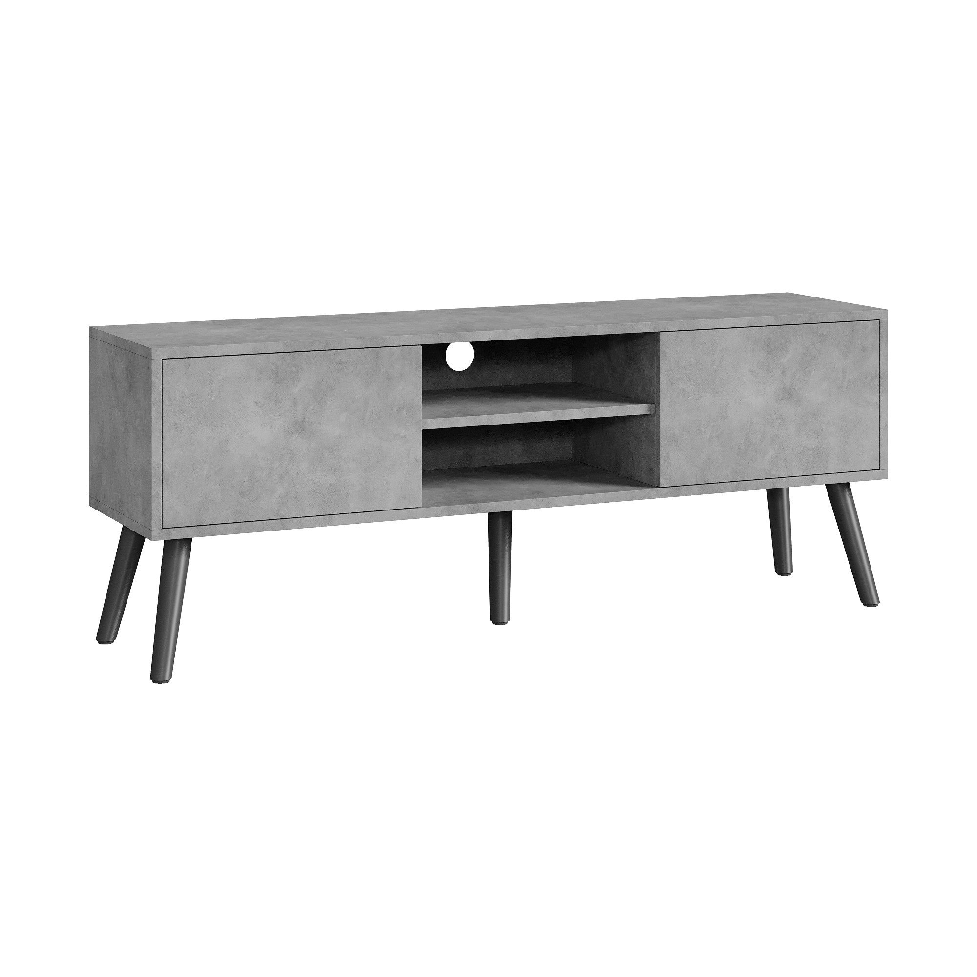 en.casa Lowboard, »Eskilstuna« Fernsehtisch 120x29,5x46,5cm Betonoptik