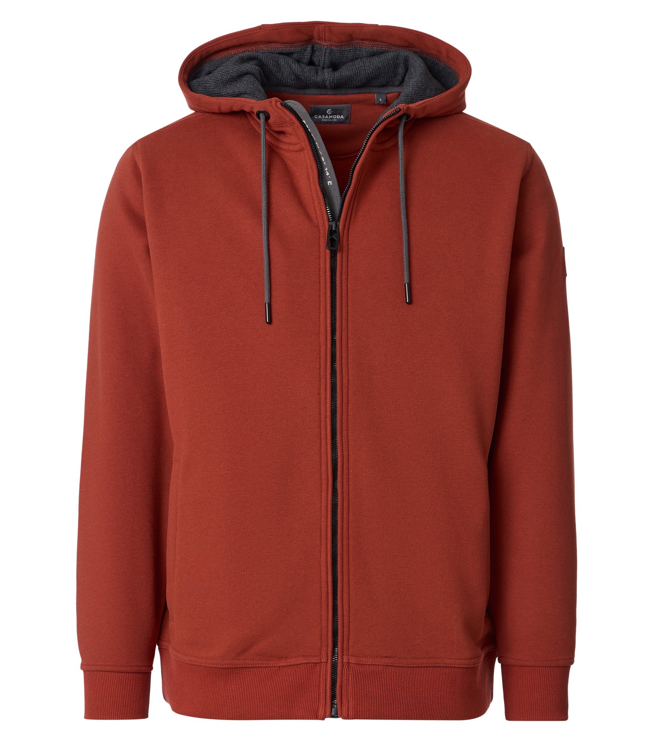 CASAMODA Kapuzensweatjacke CASAMODA Sweatjacke mit Kapuze uni