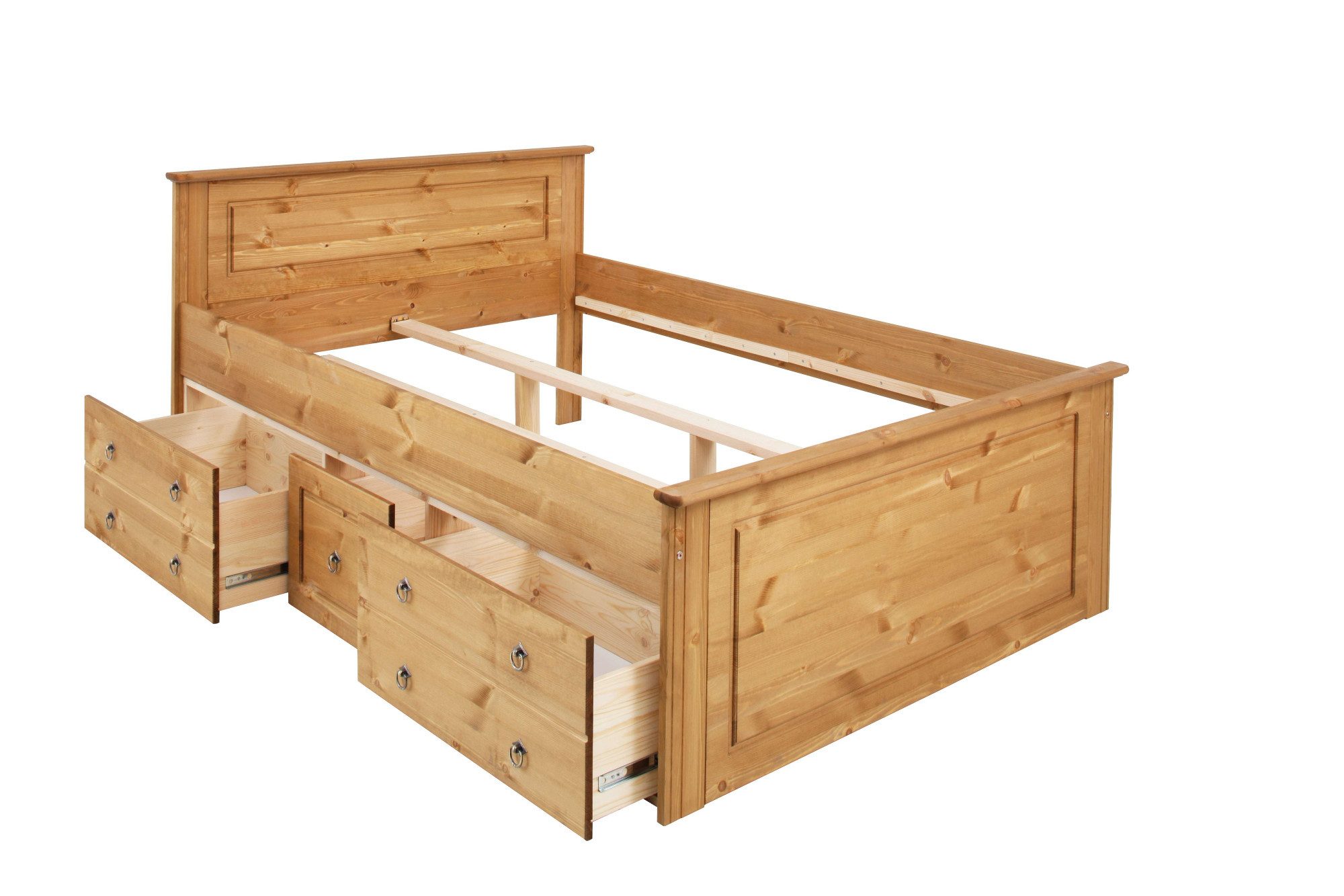 OTTO home Massivholzbett Hugo, FSC® zertifiziert, Landhausstil, zeitlos und edel (auch als Super Sparset inklusive Schubkästen), Stauraumbett, extra belastbar,  – Bild 5 von 5
