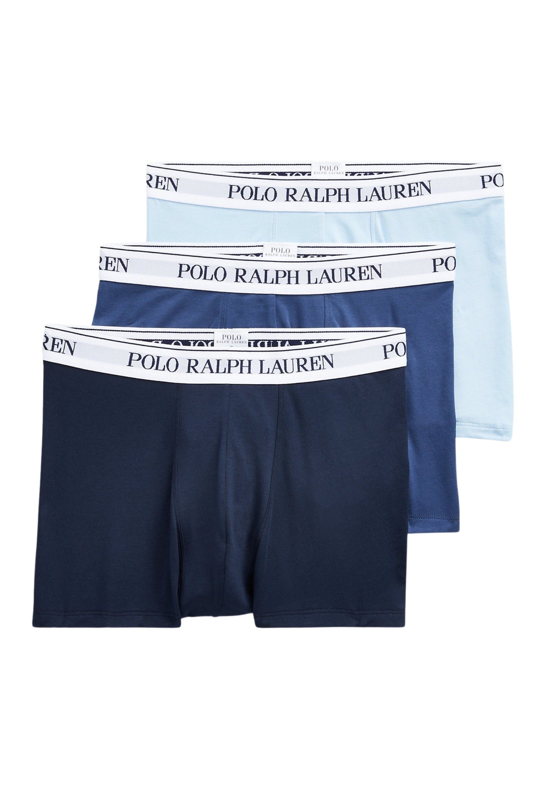 Polo Ralph Lauren Ralph Lauren Boxershorts Unterhose Trunks 3er Pack (3-St) Dunkelblau/Hellblau
