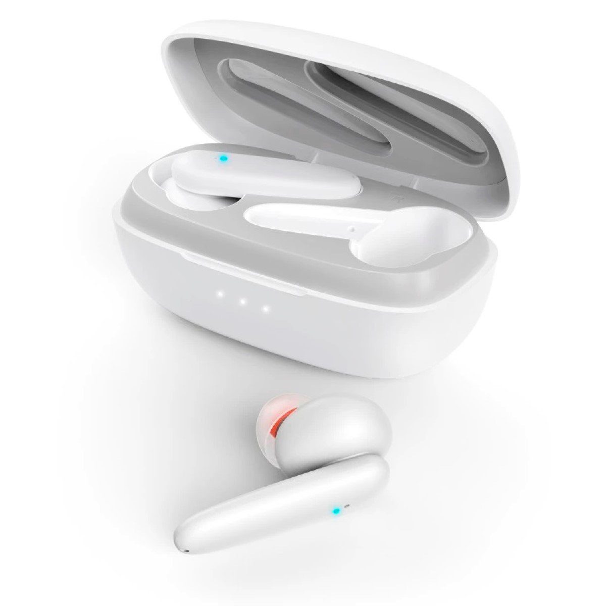 Hama In-Ear Buds True Wireless Bluetooth Headset Bluetooth-Kopfhörer (Sprachsteuerung,Anruffunktion,WiedergabesteuerungBluetooth,Mikrofon,Ladeschale, Apple Siri/Google Assistant, Bluetooth 5.0, ANC Kopfhörer mit Ladeschale, Schweißfest, Bluetooth 5.0)