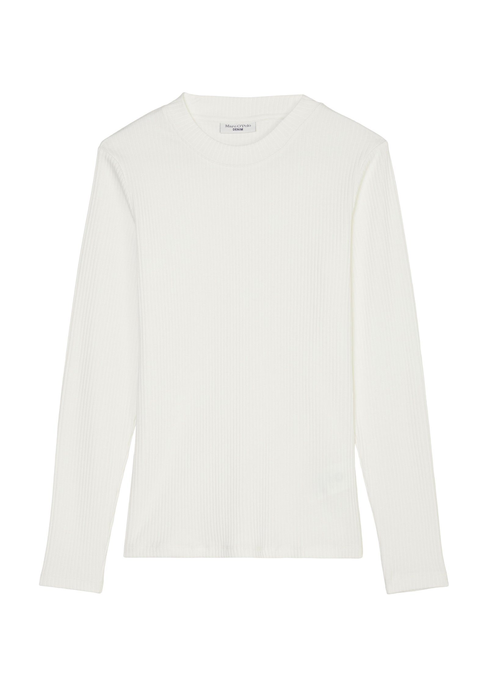 Marc O'Polo DENIM Langarmshirt aus weiß Cotton-Jersey Organic