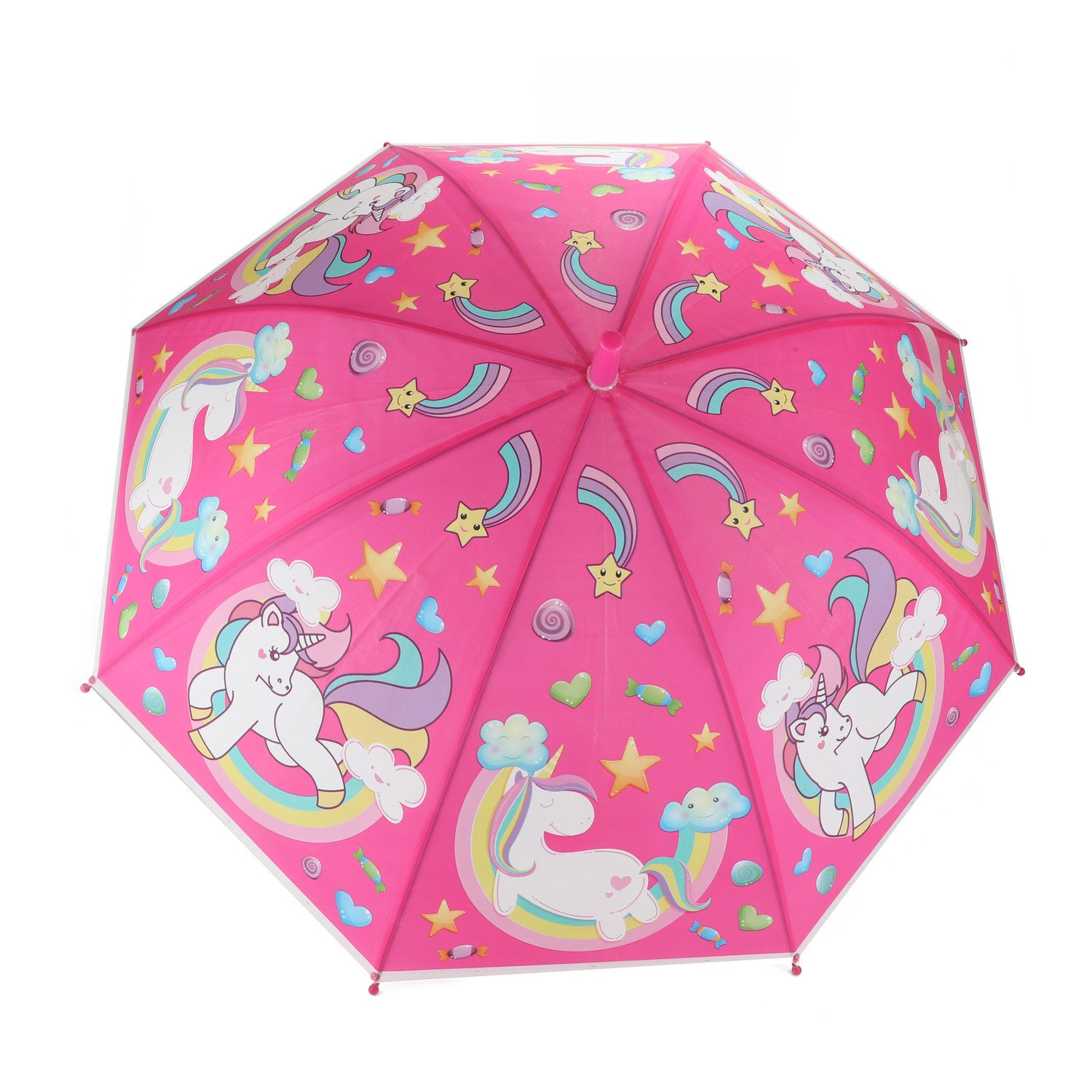 Toi-Toys Taschenregenschirm Einhorn Regenschirm für Kinder Unicorn Kinderregenschirm