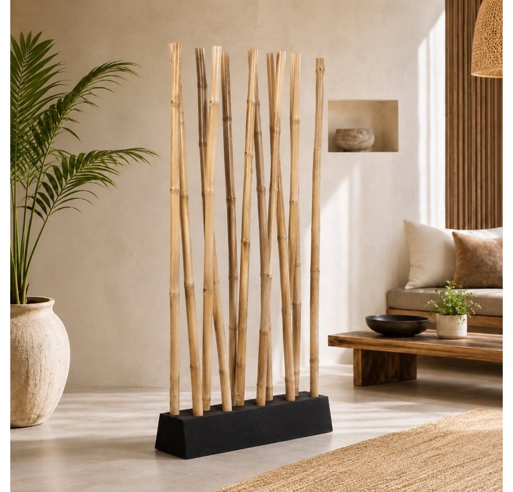 LebensWohnArt Paravent Bambus Raumteiler PARAVENTO Natural ca. 97x200cm (BxH)