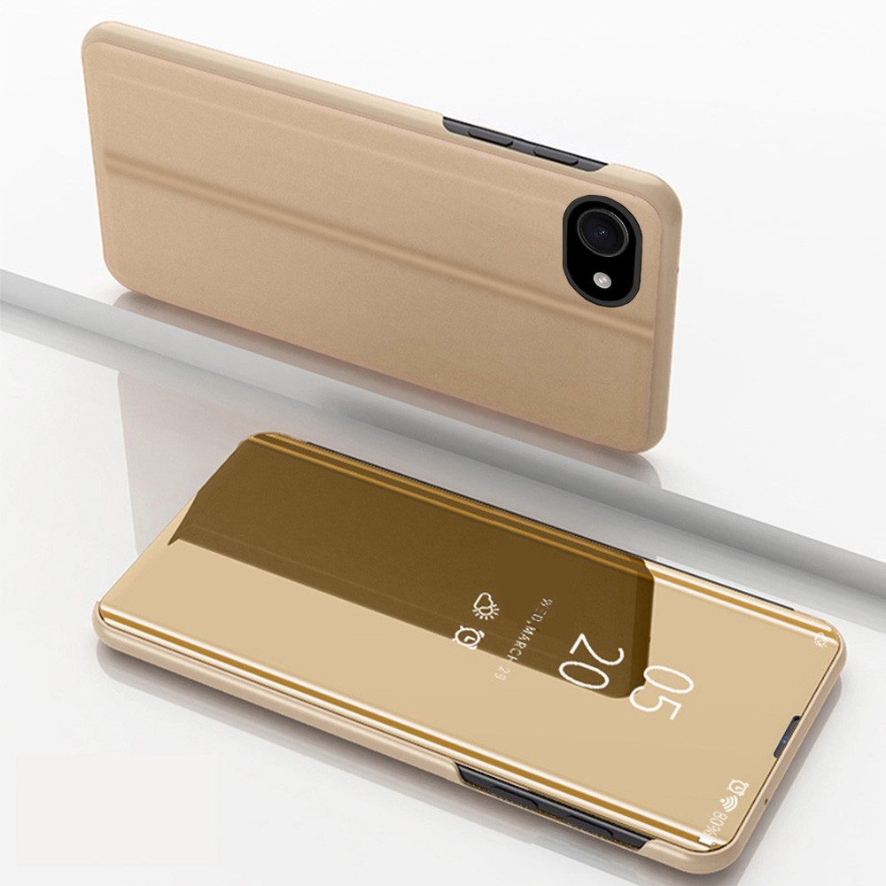 FITSU Handyhülle Handyhülle Spiegel Hülle für Apple iPhone 16e Handytasche Flipcase 6,1 zoll, Schlanke Handytasche Flipcase für Apple iPhone 16e Handyhülle