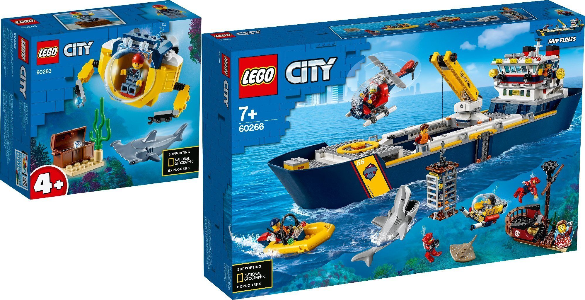 LEGO® Konstruktions-Spielset City 2er Set: 60263 Mini-U-Boot für  Meeresforscher