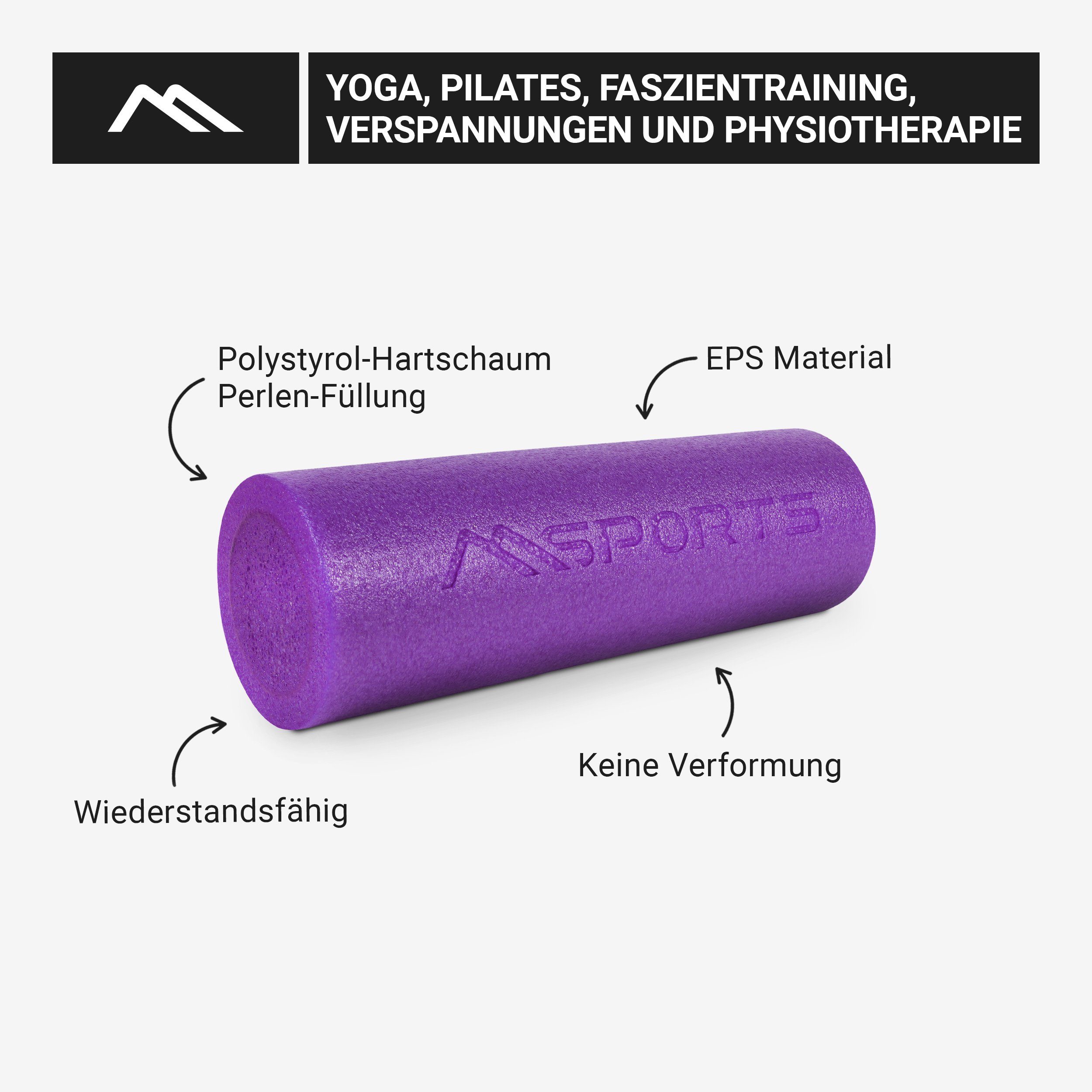 MSports® Pilatesrolle Yoga Rolle Pilates Rolle