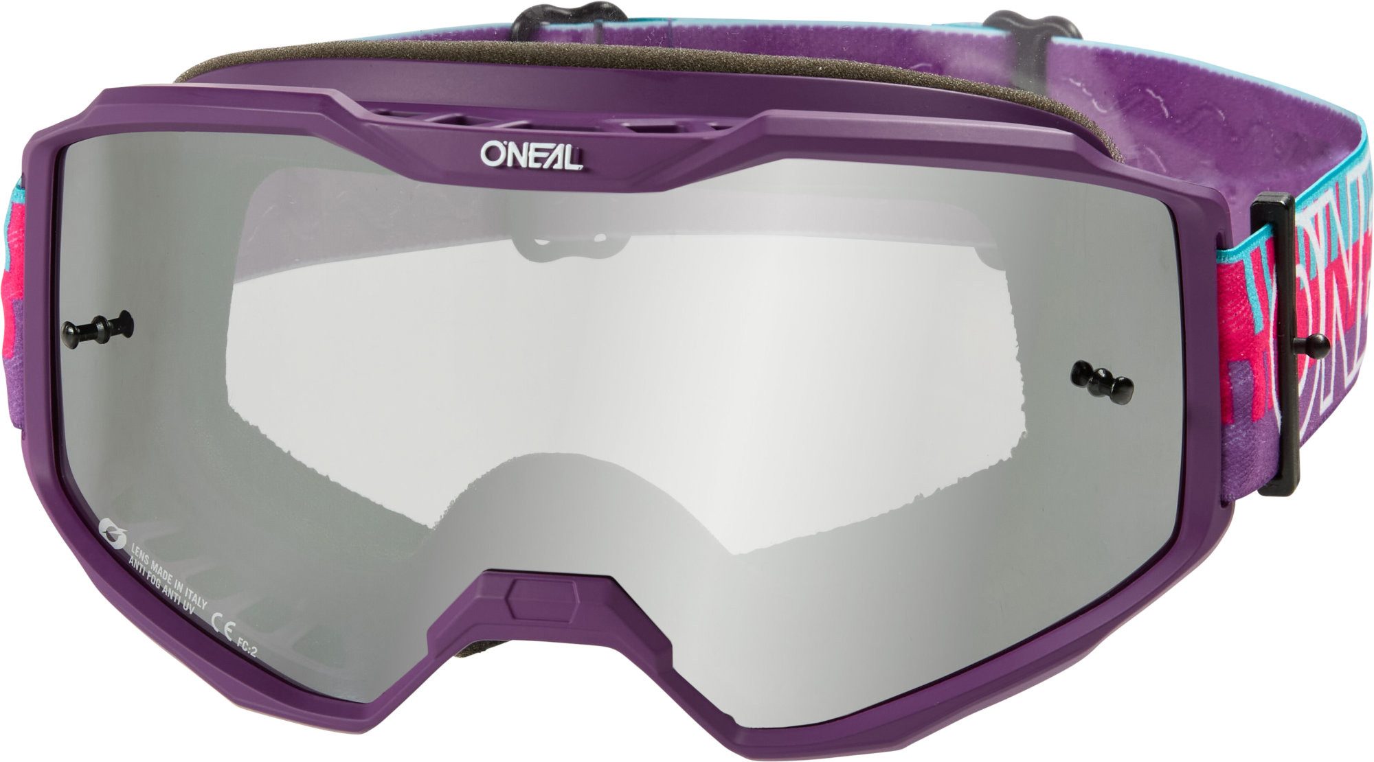O’NEAL Fahrradbrille B-10 STRIPED Mirror Jugend Motocross Brille, vorbereitet für Tear-Off