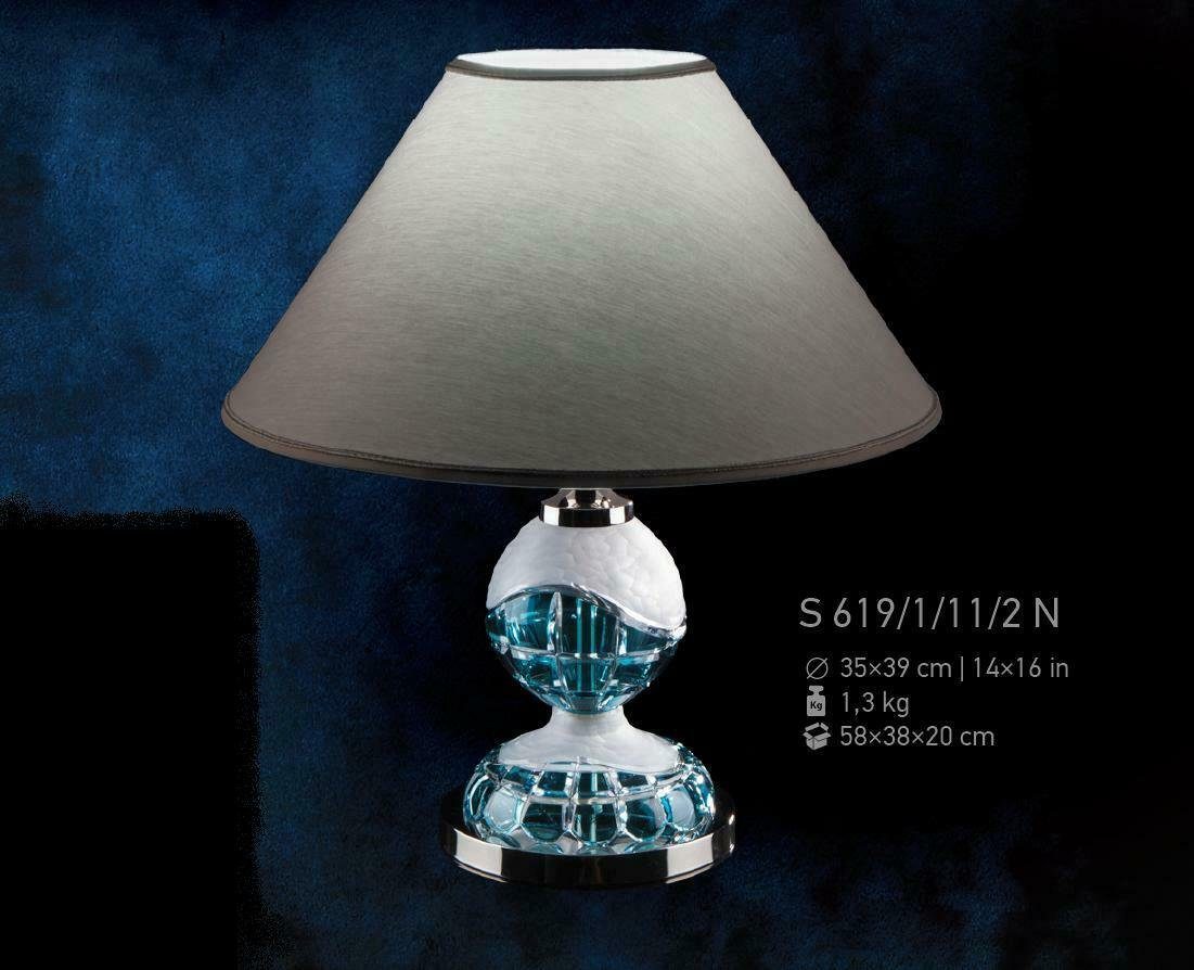 JVmoebel Schreibtischlampe Tischleuchte Antik Stil Lampe Leuchte Lampen Kristall Tisch, Ersatzlampe, Warmweiß