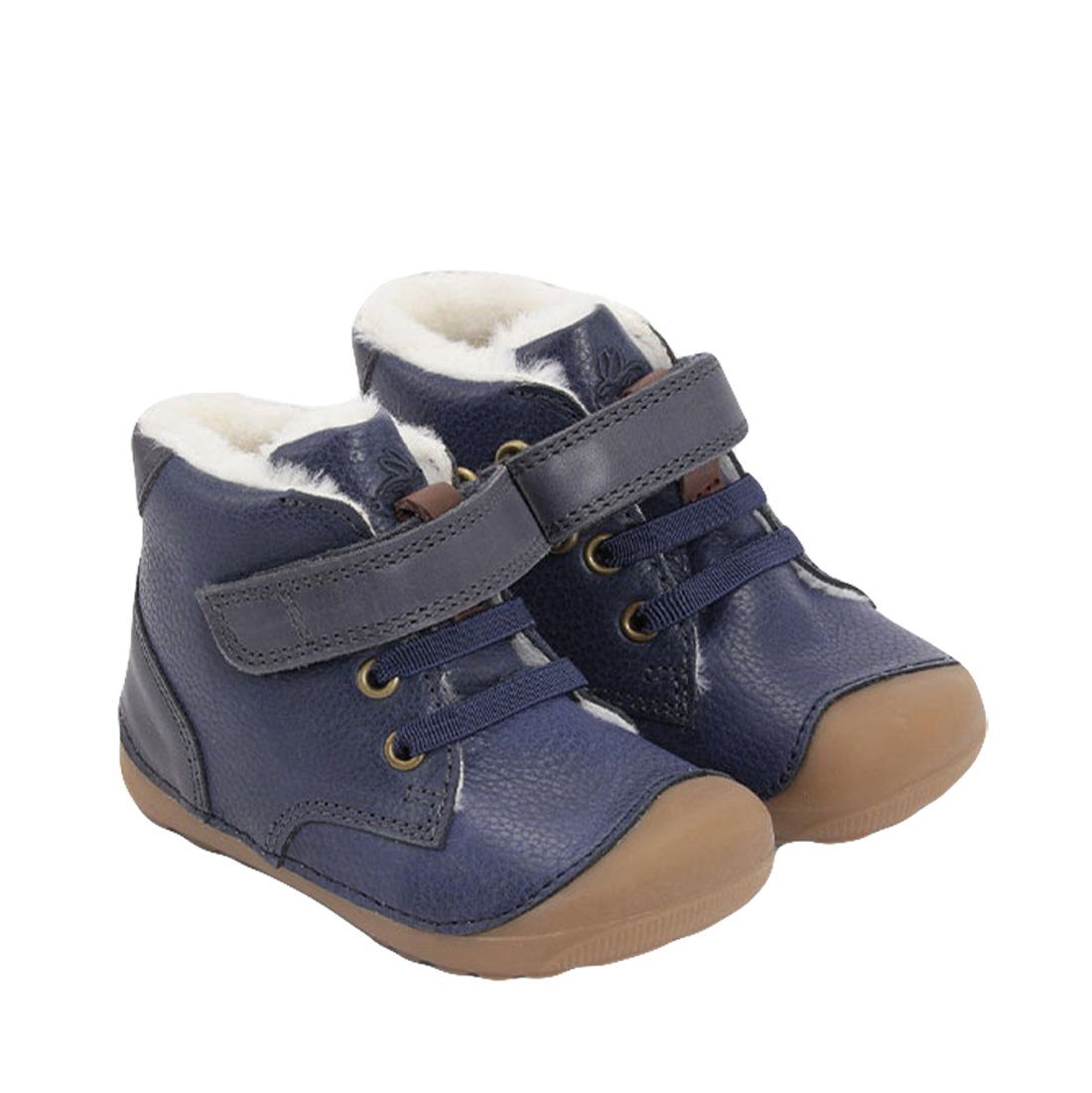 bundgaard Bundgaard Stiefel Lauflernschuhe Barfußschuhe Petit Mid Winter Blau Schnürstiefelette