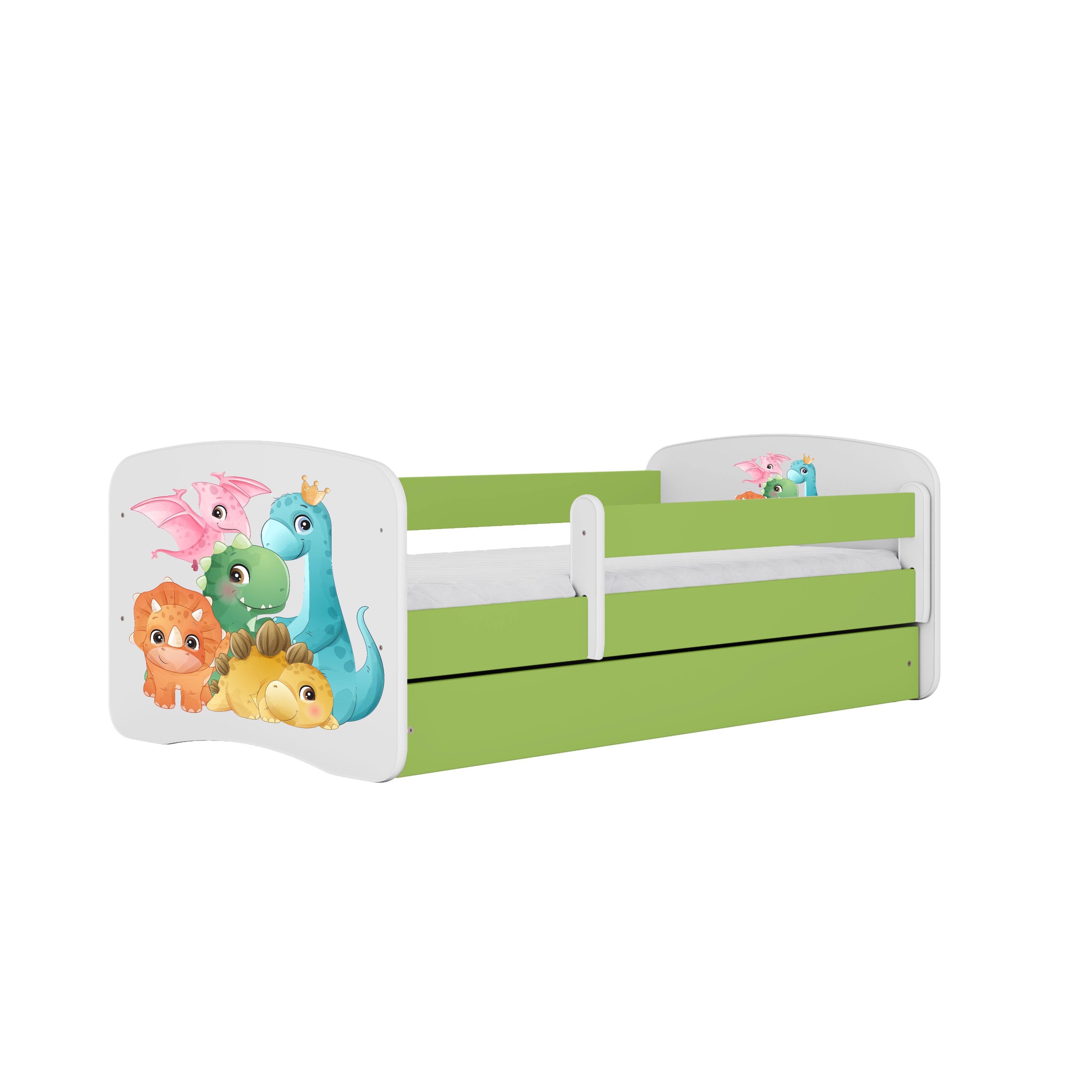 Raumhirsch Furniture Kinderbett 70x140, 80x160, 80x180 cm - Komplettset mit Schublade (Bett für Mädchen, Einzelbett Kinder 2–12, mit Rausfallschutz & Lattenrost), verschiedene Farben & Designs