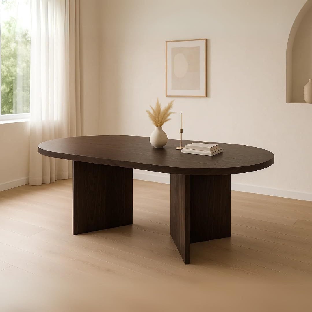 Trelevo® Esstisch Esszimmertisch 160x90 cm, Nussbaum-Optik, günstig online kaufen