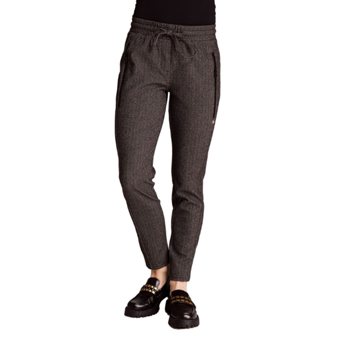 Zhrill Jogger Pants ZHCHIARA HERRINGBONE TANNIN günstig online kaufen