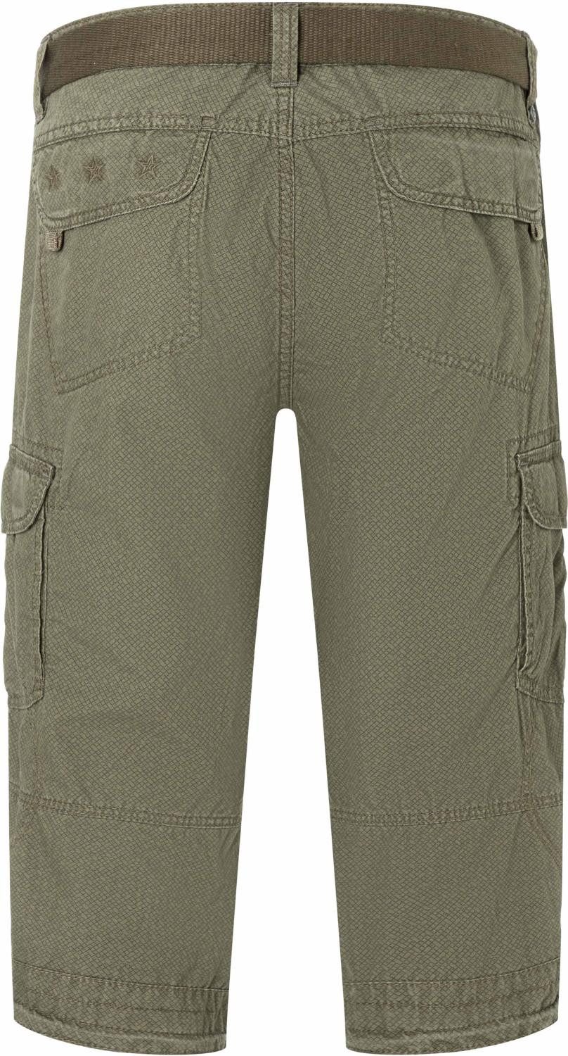 TIMEZONE Cargoshorts 3/4 Cargo loose fit Mid Waist Pants für Herren Baumwolle Normal Fit unifarben atmungsaktiv Reißverschluss