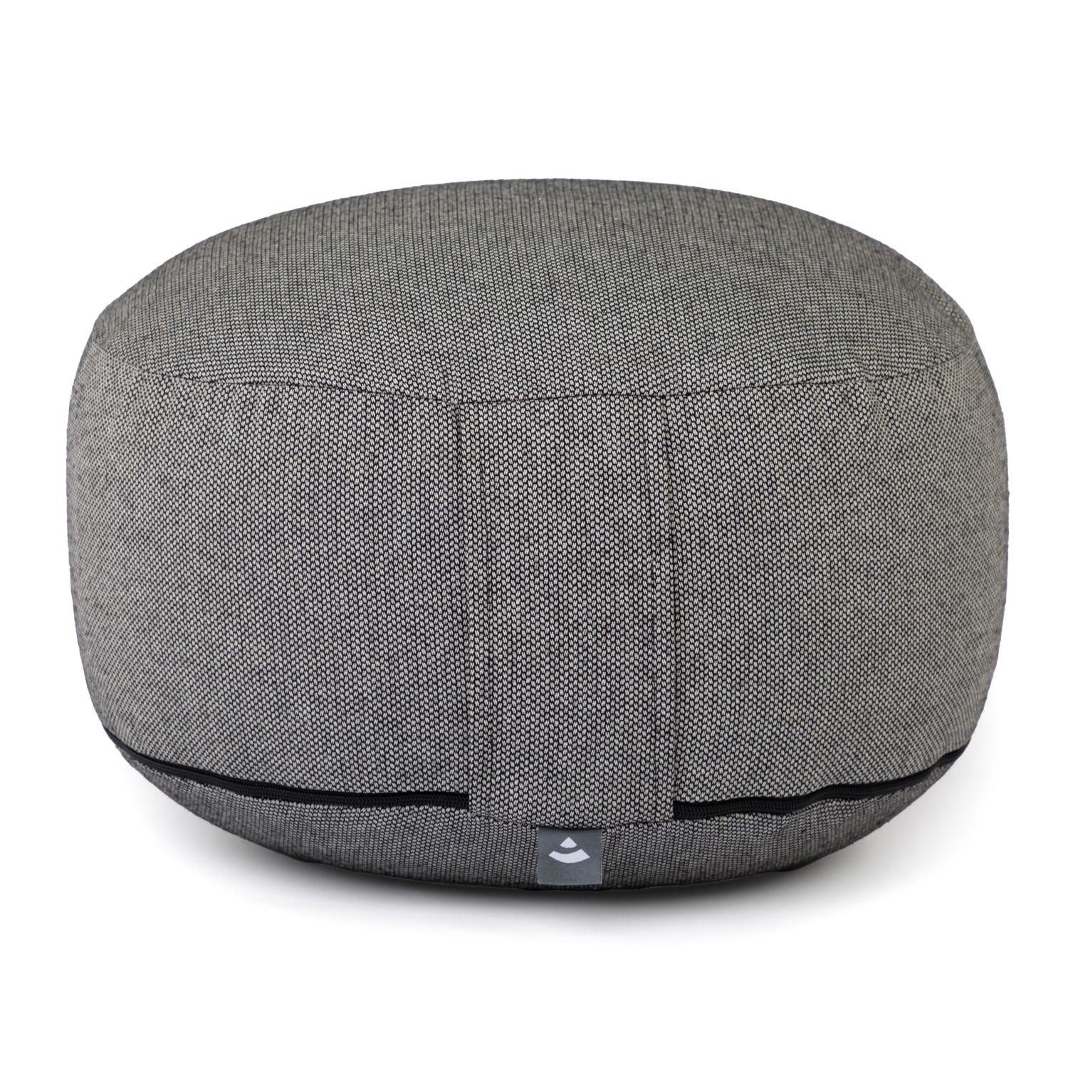 bodhi Meditationskissen RONDO Meditationskissen CLASSIC dobby schwarz, Dinkelhülsen