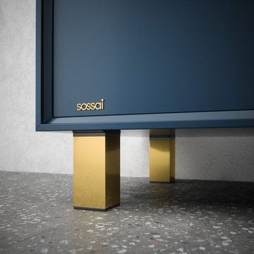 sossai® Möbelfuß Design-Möbelfüße, 4er & 8er Set, höhenverstellbar, (4-St), Farbe: Gold