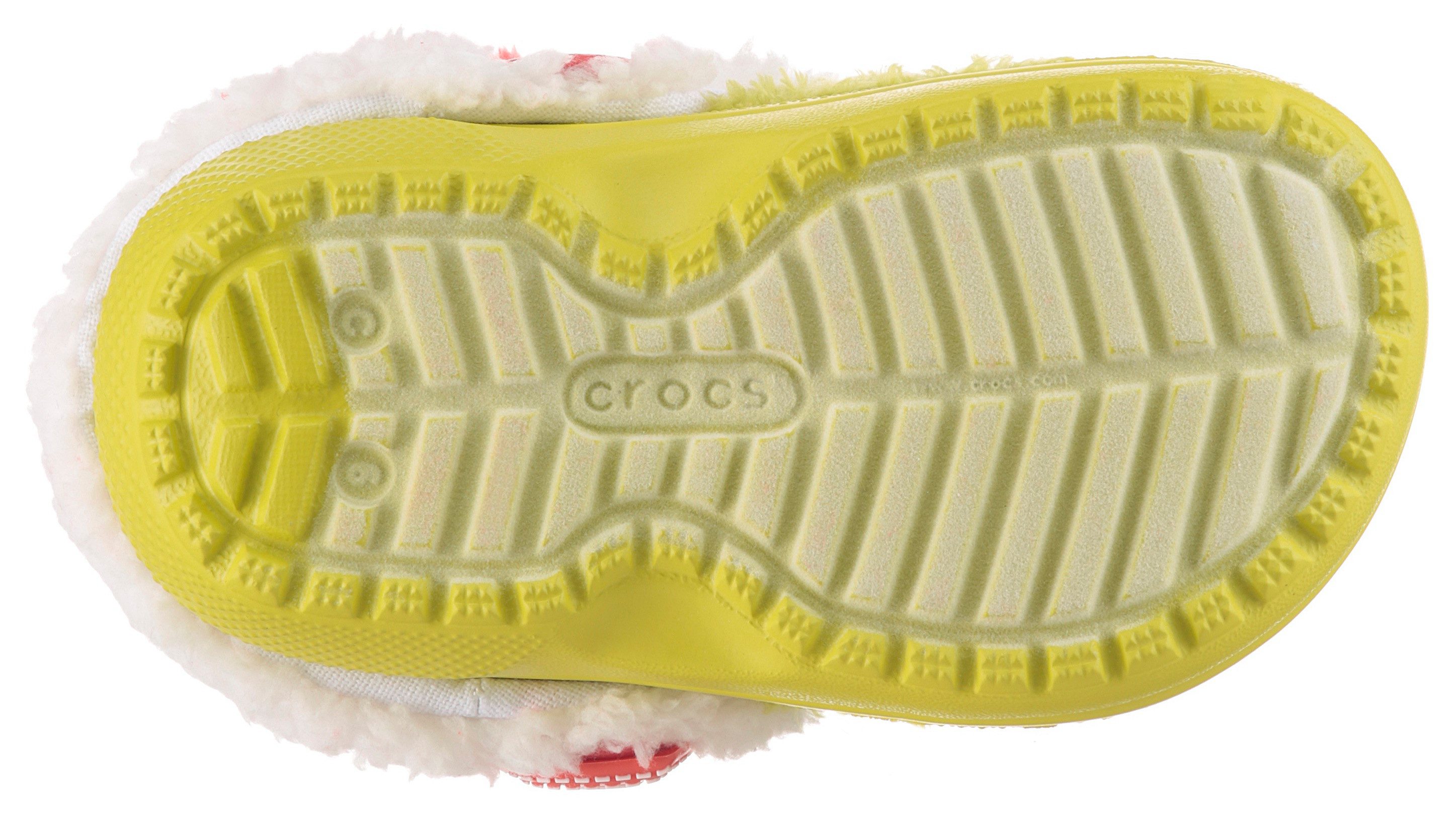 Crocs Toddler The Grinch Classic Lined Clog Clog Hausschuh, Weihnachtsschuh mit Grinch Motiv