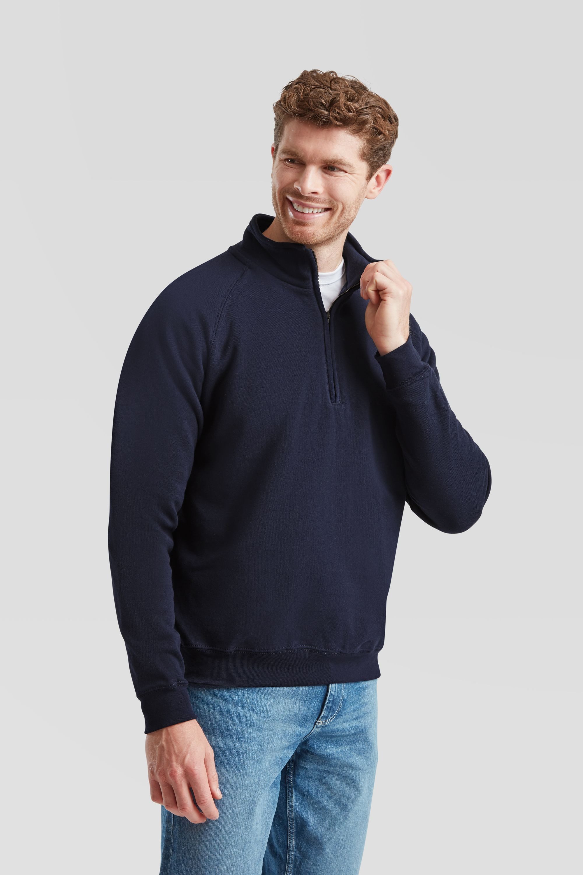 Fruit of the Loom Sweatshirt Fruit of the Loom Classic Zip Neck Sweat – Bild 4 von 5