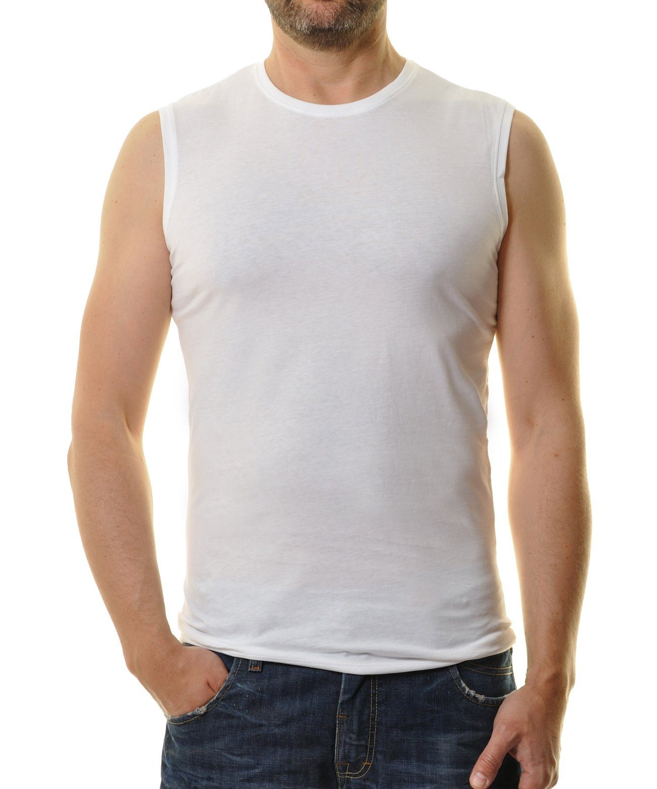 RAGMAN Muscleshirt (Packung) Weiss | Unterhemden