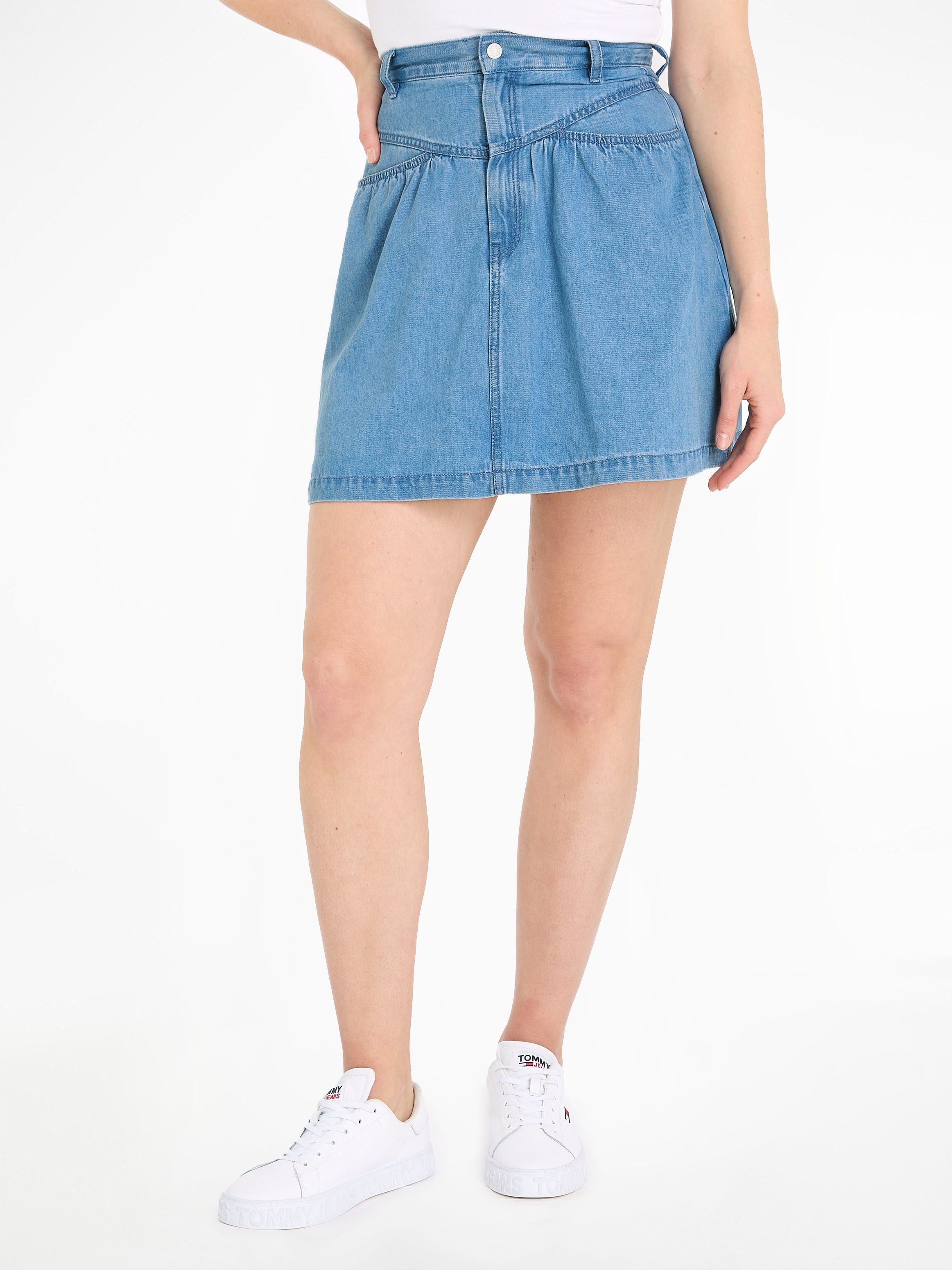 Jeans MINI mit Bleistiftrock CHAMBRAY TJW SKIRT Logopatch Tommy