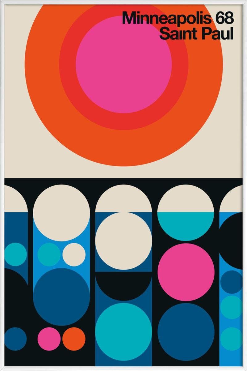 Juniqe Poster Poster mit Galeriequalität Kunststoffrahmen, mit breiten, cm Lundberg Rand 1 St), weißen Bo White in einem Fine-Art-Print (1
